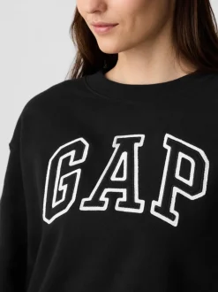 Zwart - Gap - Relaxed sweatshirt met logo