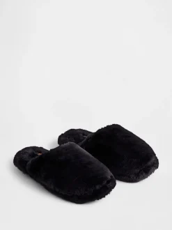 Zwart - Gap Faux Fur Slippers