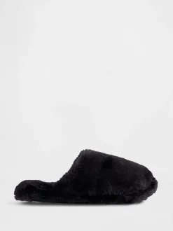 Zwart - Gap Faux Fur Slippers