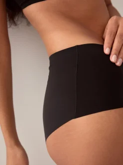Zwart - Geen zichtbare onderbroeklijn comfortabele slips verpakking van 3