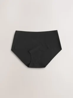 Zwart - Geen zichtbare onderbroeklijn comfortabele slips verpakking van 7