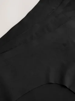Zwart - Geen zichtbare onderbroeklijn comfortabele slips verpakking van 3
