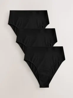 Zwart - Geen zichtbare onderbroeklijn comfortabele slips verpakking van 3