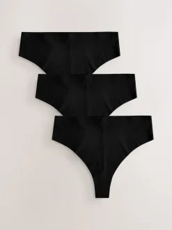 Zwart - Geen zichtbare onderbroeklijn comfortabele slips verpakking van 3