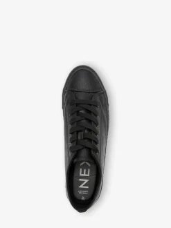 Zwart - Gelakte honkbalsneakers