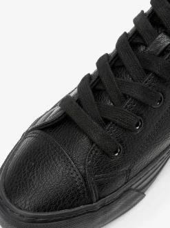 Zwart - Gelakte honkbalsneakers