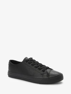Zwart - Gelakte honkbalsneakers
