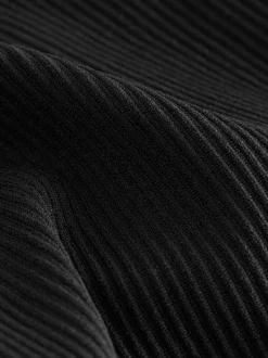 Zwart - Geribbelde kickflare leggings