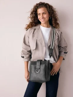 Zwart - Gestructureerde Messenger-tas