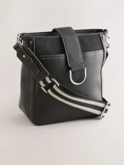 Zwart - Gestructureerde Messenger-tas