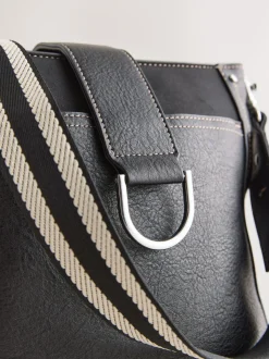 Zwart - Gestructureerde Messenger-tas