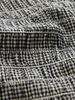 Zwart - Gingham Short Sleeved Shirt