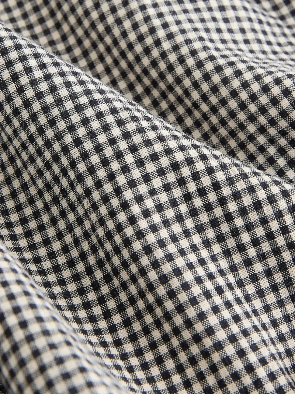 Zwart - Gingham Wide Leg Trousers