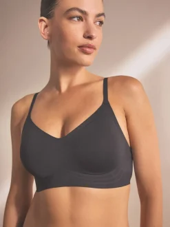Zwart - Gladstrijkende beha's zonder beugel met lichte vulling voor ultiem comfort