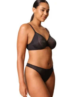 Zwart - Gossard glanzende voorgevormde Glossies beha