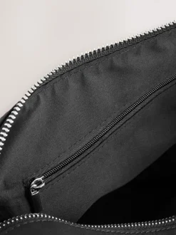 Zwart - Grote nylon schoudertas