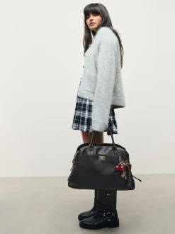 Zwart - Grote shopper met bedeltjes