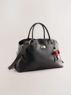Zwart - Grote shopper met bedeltjes