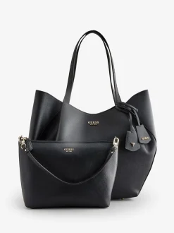 Zwart - Guess Amorette Slouch 2 in 1 Shopper Tote Bag