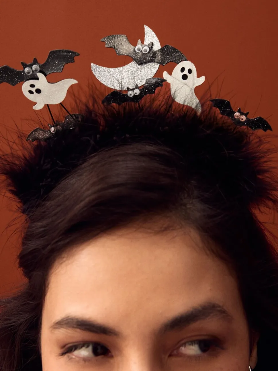 Zwart - Halloween-vliegende-vleermuizen-haarband