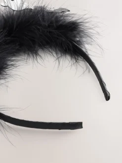 Zwart - Halloween-vliegende-vleermuizen-haarband