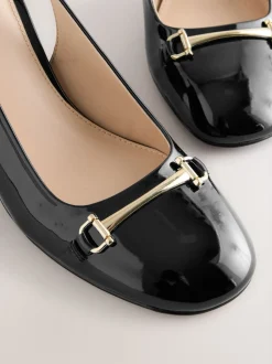Zwart - Hardware Slingback Block Heels