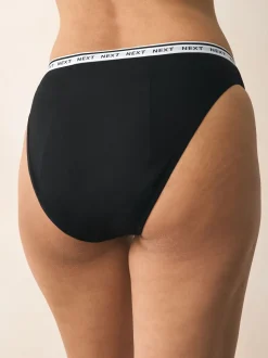 Zwart - Heavy Flow Full Briefs Cotton Period Knickers 4 Pack