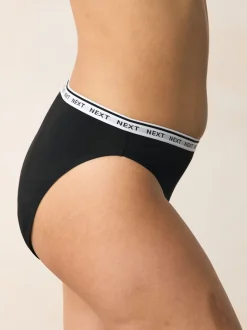 Zwart - Heavy Flow Full Briefs Cotton Period Knickers 4 Pack