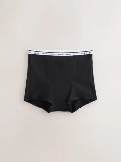 Zwart - Heavy Flow Full Briefs Cotton Period Knickers 4 Pack