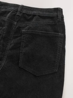 Zwart - High Rise Velvet Cord Flare Jeans