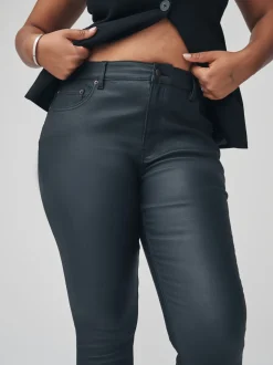 Zwart - Hourglass Coated Denim Skinny Jeans