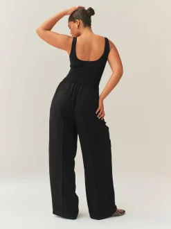Zwart - Hourglass Wide Leg Tailored Trousers