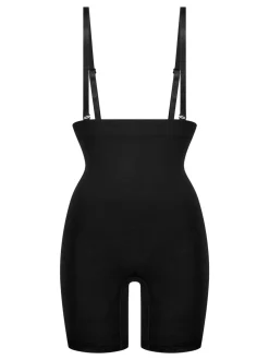 Zwart - Hunkemoller naadloze verbeterende dijenafslankende Shapewear bodysuit van 100% katoen