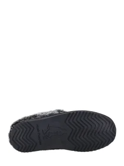 Zwart - Hush Puppies Amara winterpantoffels met imitatiebontvoering