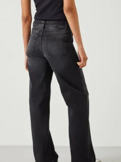 Zwart - Hush Rowan jeans met uitlopende pijpen