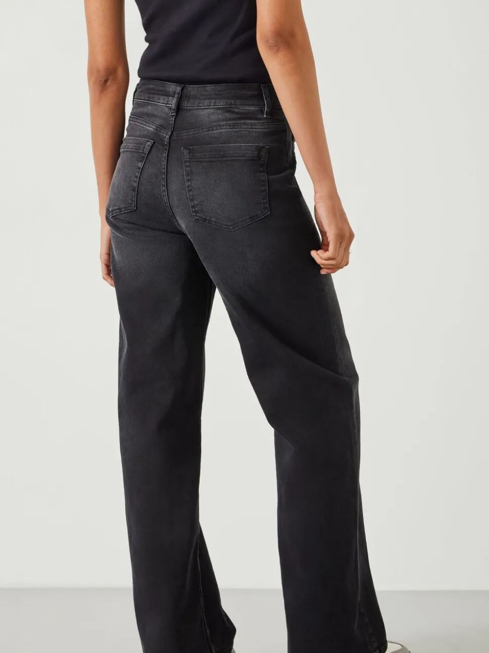 Zwart - Hush Rowan jeans met uitlopende pijpen