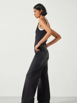 Zwart - Hush Rowan jeans met uitlopende pijpen