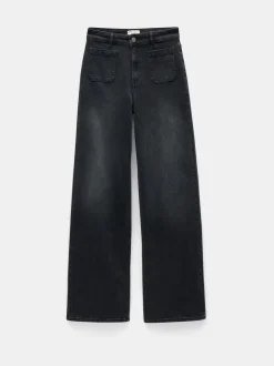 Zwart - Hush Rowan jeans met uitlopende pijpen