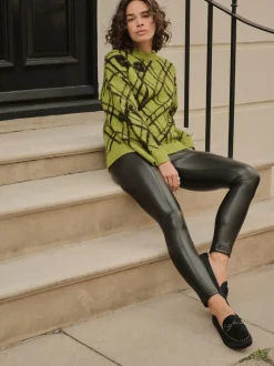 Zwart - Imitatieleren legging