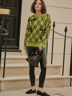 Zwart - Imitatieleren legging