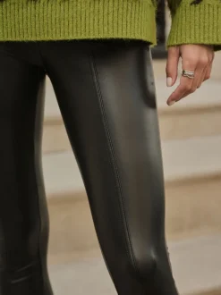 Zwart - Imitatieleren legging