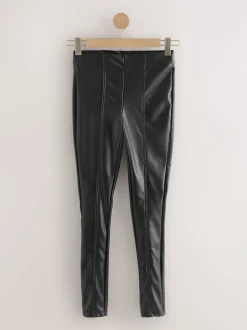 Zwart - Imitatieleren legging