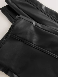 Zwart - Imitatieleren legging