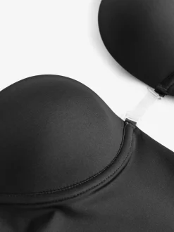 Zwart - Ingeklapte body met meerdere bandjes en rugleuning