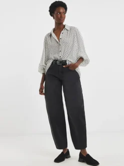 Zwart - JD Williams Authentic Barrel Leg Jeans