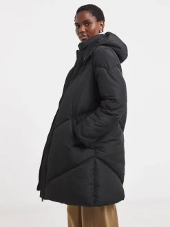Zwart - JD Williams Mid Length Padded Coat With Hood