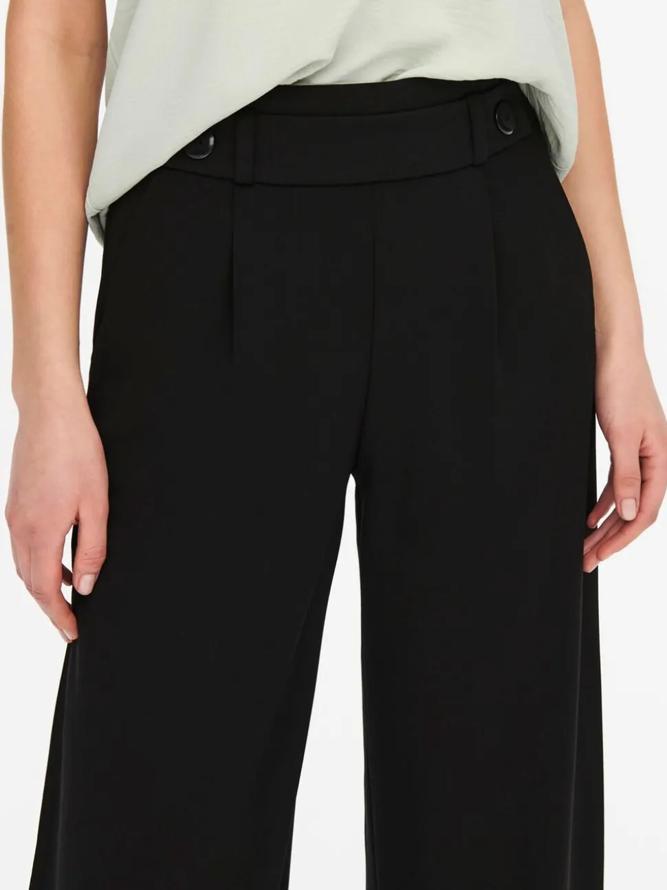Zwart - JDY - Broek met wijde pijpen