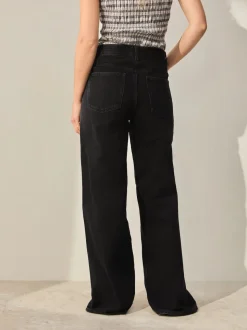 Zwart - Jeans met wijde pijpen