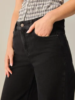 Zwart - Jeans met wijde pijpen