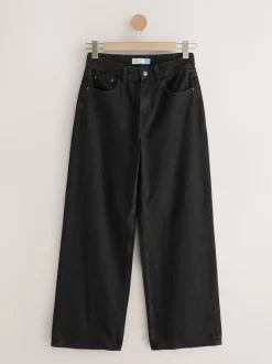 Zwart - Jeans met wijde pijpen